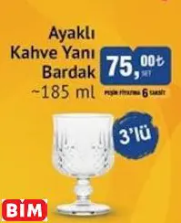 GLASS İN LOVE AYAKLI  KAHVE YANI  BARDAK
